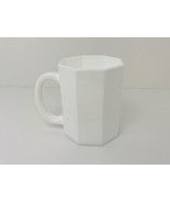 Vtg Arcopal Octagonal Mug White Milk Glass #30 Made in France Excellent - $15.79