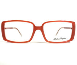 Salvatore Ferragamo Eyeglasses Frames 2608 497 Reddish Orange Square 52-15-130 - £51.18 GBP