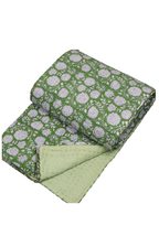 INDACORIFY Indian Beautiful Jaal Printed Kantha Quilt Hand Block Cotton Blanket  - £64.13 GBP