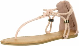 Qupid Women&#39;s Thong Sandal Flat Blush Size 5.5 - £16.54 GBP