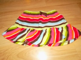 Girl&#39;s Size 4 Gymboree Winter Cheer Striped Fleece Skirt New NWT Red Green Pink - £11.95 GBP