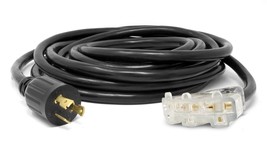 Wen Pc2513 25 Ft. 30-Amp 10-Gauge Sjtw Fan-Style 10/3 Generator Extension Cord - £87.01 GBP