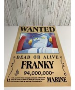 Wanted Dead Or Alive Franky Marine Anime Poster One Piece Manga Series - £15.15 GBP