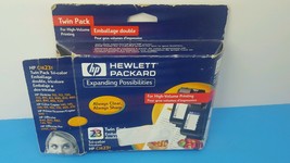 2 Genuine OEM HP Inkjet 23 Tri-Color Printer Cartridge TWIN PACK C1823D C1823T - $10.54