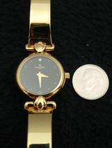 Ladies Watch French Michel Herbelin Faux Diamond Gold Bracelet - $369.95