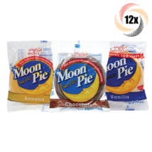 12x Pies Moon Pie Single Decker Variety Marshmallow Sandwiches 2oz Mix &amp;... - £16.60 GBP