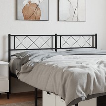 vidaXL Metal Headboard Black 59.1&quot; - £64.09 GBP