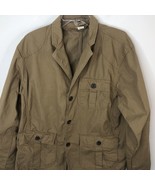 Haband Traveler Series Jacket Mens Size L Tan Canvas Long Sleeve Pockets... - £14.90 GBP