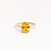 Golden topaz Ring   in 14k Solid Gold - £63.92 GBP