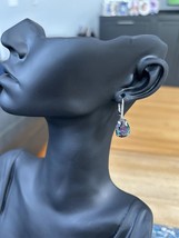 Silver Tone Drop Earrings with Multicolor Teardrop Stone - $464.58 MXN