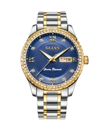  OLEVS 6618 Mechanical Quartz Watch Genuine Diamonds, Date, Night Lights... - £47.18 GBP
