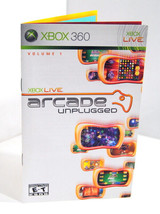 Instruction Manual Only Arcade Unplugged Namco Bandi Konami XBOX Live No Game - £5.86 GBP