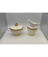 Royal Doulton Bone China ROYAL GOLD Creamer &amp; Sugar Bowl Set - $84.99