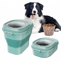 Collapsible Dog Food Storage Container, 50 lbs Capacity Large Dispenser Bin ... - £34.06 GBP