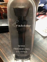 Rabbit  Wine Preserving Stopper Vacuum Pump Stopper BLACK / BLACK NWT - £4.78 GBP