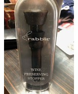 Rabbit  Wine Preserving Stopper Vacuum Pump Stopper BLACK / BLACK NWT - £4.71 GBP