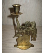 Brass Candle Stick Holder Angel Figurine Made In India - £7.43 GBP