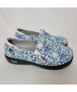 Alegria KEL-7520 Keli Blue Confetti Leather Slip On Shoes Womens EU 37 U... - $495.52 MXN