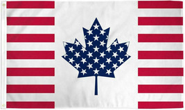USA &amp; Canada Friendship 3x5ft Poly Flag - America and Canada - £10.99 GBP