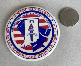 1979 Evansville, IN Freedom Festival Hydroplane Thunder On The Ohio Pin ... - £8.23 GBP