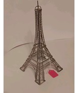 Eiffel Tower Sculpture Silver Tone Light Weight Wire Architecture 12&quot; x 5&quot; - $363.73 MXN