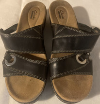 Clarks Collection Shoes Women&#39;s Size 10M Brown Slide Sandals - £18.99 GBP