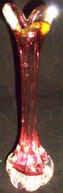 Rare Vintage Cranberry Pink Glass Signed Swedish Afors Rubin 2091 Bud Vase - £61.26 GBP