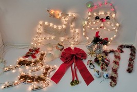 *Q) Vintage Junk Drawer Mixed Lot of 22 Piece Christmas Holiday Decorations - $19.79