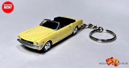 Rare Key Chain Ring Phoenician Yellow 1965 Ford Mustang Convertible &amp; Great Gift - £53.96 GBP