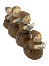 Vintage Department 56 Miniature Ceramic Singing Monks Figurine Christmas Decor - £14.33 GBP