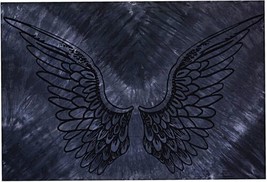 Psychedelic Tie Dye Mandala Angel Wings Hippie Boho Indian Tapestry - £9.83 GBP