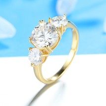 3ct 100% Full Moissanite Diamond Ring for Women Bride Sparkly Wedding Promise Ri - £53.21 GBP