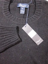 NWT $325 Blumarine Uomo Black Wool Crew Sweater XL Made in Italy - £120.87 GBP