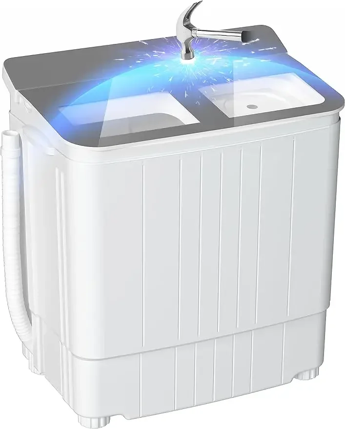 Rtable washing machine 14 5 lbs mini small laundry washer combo with spin dryer compact thumb200