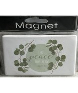 Greenbrier Refrigerator Rectangular Ceramic Magnet-“PEACE” 4x2 1/2” - $251.50 MXN