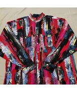Vintage Panhandle Slim Shirt XL rare crazy color firestorm 48&quot; Chest USA... - $35.87 CAD