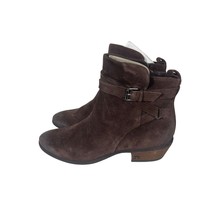 SameEdelman Womens Suede Heeled Booties Size 10W Brown Leather - £38.23 GBP