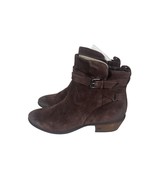 SameEdelman Womens Suede Heeled Booties Size 10W Brown Leather - £38.21 GBP
