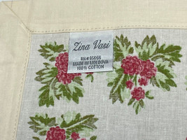 Zina Vasi Wild Berry Cloth Napkin Set (4) Pink Green Cream Cotton French... - $333.59 MXN