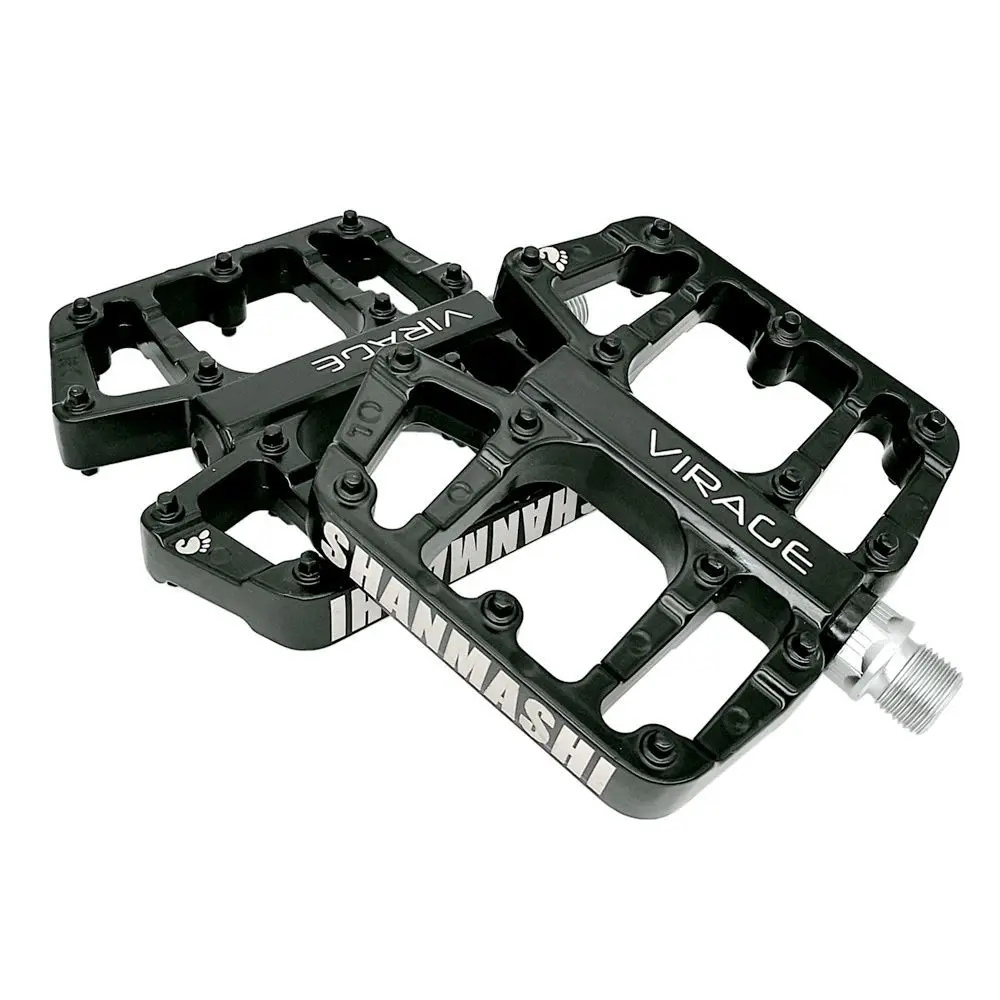 De flat foot mountain bike pedal aluminum alloy sealed bearing stable grip non slip mtb thumb200