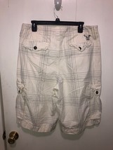 American Eagle Outfitters Mens SZ 33 Striped Cargo Shorts Actual Waist 34&quot; - £9.51 GBP