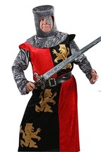 Medieval Viking Lion Heart Black/Red Color Movie Role Play Tunic   - £71.36 GBP