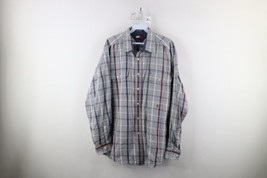 Vintage 90s Tommy Hilfiger Mens Large Faded Heavyweight Collared Button Shirt - £31.78 GBP