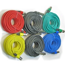 6 Pk Mixed Color 50 Ft Foot Feet 3 Pin Xlr Mic Microphone Extension Cables Cords - £89.39 GBP