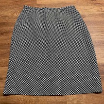 Ann Taylor Black White Patterned 100% Silk Pencil Skirt Womens Size 4 Ca... - $31.68