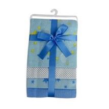 An item in the Baby category: Blue Flannel Receiving Blanket 4-Pack Cotton Baby Blankets Assorted Prints