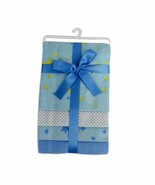 Blue Flannel Receiving Blanket 4-Pack Cotton Baby Blankets Assorted Prints - $26.34 CAD