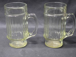 2 Unmarked Ribbed 16 Ounce Beverage Glass - Likely Hazel Atlas OR Macbet... - $18.61