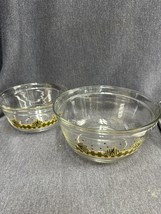 Anchor Hocking Rooster Clear Nesting Mixing Bowls 1.5/2.5qt Sunrise Vintage - £14.65 GBP