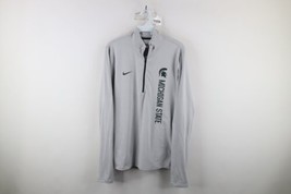 Nike Dri-Fit Mens XL Spell Out Michigan State University Half Zip Sweater Top - £35.26 GBP